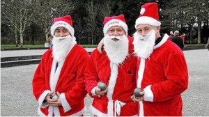 Le pere noel jouait en triplette petanque